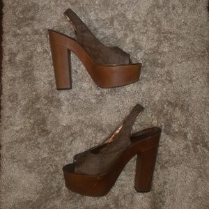 Charlotte Russe size 8 Brown Platform Heels